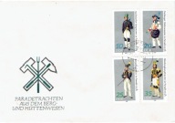 NRD - stroje paradne górników i hutników - Mi. 2318-21 na kopercie FDC
