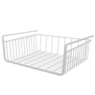 KOSZ KOSZYK PODWIESZANY POD PÓŁKĘ ORGANIZER BIAŁY METALOWY 35 cm