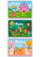 Puzzle piankowe z imieniem dziecka personalizowane smoki wróżki zwierzątka