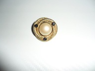 stara broszka pozlacana 2 po[owa XX wieku