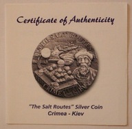 CERTYFIKAT - SZLAK SOLNY - KRYM - KIJÓW 2009 - OXYDA
