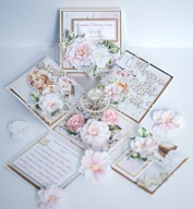 Pamiątka exploding box kartka 3D z okazji I Komunii Świętej dla dziewczynki