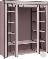 SZAFA NA UBRANIA TEKSTYLNA SKŁADANA MATERIAŁOWA LAWENDOWY FIOLET 174x150x45