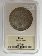 Srebrna moneta amerykańska – tzw. Morgan Dollar (dolar Morgana) z 1882 roku