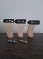 NÓŻKI NOGI STYLOWE LUDWIK DREWNO BUKOWE SUROWE 10,11,12cm