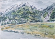 Akwarela Obraz Pejzaż Pieniny Trzy Korony