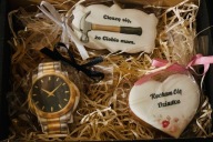 Zestaw prezentowy pierniki dzień dziadka ciastka młotek zegarek serce