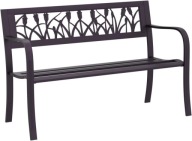 Garden Vida Stalowa Ławka Ogrodowa Tulipanowy Design 3osobowa Patio