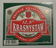STARA ETYKIETA PIWO JASNE BROWAR KRASNYSTAW