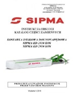 SIPMA KD 2510 KOS, 2910 KOS - instrukcja obsługi, katalog części (2016-19)