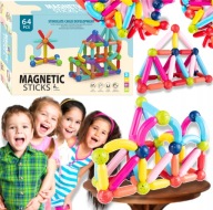 KLOCKI MAGNETYCZNE KONSTRUKCYJNE EDUKACYJNE ZESTAW DLA DZIECI ZABAWKA