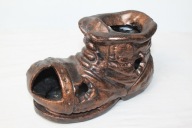 Mosiężny but kolekcjonerski duży i ciężki Vintage