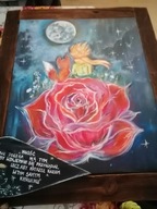 Obraz malowany na starym drzewie