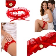 PODWĄZKA CZERWONA 3,5 CM DLA NIEJ WALENTYNKI GRAWER ZAWIESZKA SERCE ZŁOTE