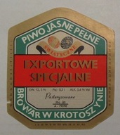 STARA ETYKIETA PIWO EKSPORTOWE ŚWIĄTECZNE WIELKANOC BROWAR KROTOSZYN