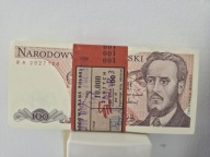 100zł RA 1988r Paczka Banknotów