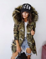 Kurtka parka moro futerko jenot K. ZELL 38 M