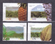 Portugalia, Azory ** Winogrona, ananasy, tabaka Mi 495-98
