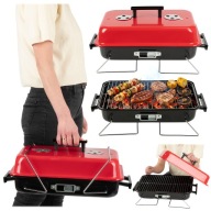 GRILL TURYSTYCZNY PRZENOŚNY WĘGLOWY SKŁADANY BBQ KEMPINGOWY WALIZKA POJEMNY