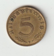 III Rzesza 5 pfennig 1939 F