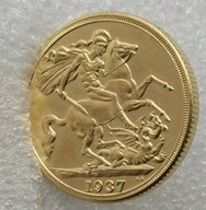 Moneta kolekcjonerska 5 funtów suweren brytyjski Edward VIII 1937 replika