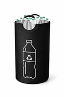 Kosz do recyklingu plastiku i butelek PET| worek z uchwytami | Składany