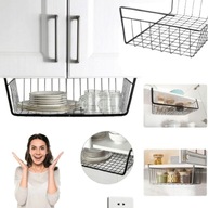 KOSZ KOSZYK PODWIESZANY POD PÓŁKĘ ORGANIZER WISZĄCY METALOWY LOFT 32x23CM