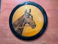 Obraz drewniany rycina z koniem KOŃ portret konia