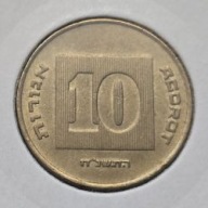 *IZRAEL [0265]*10 agor 1998 Szekel izraelski, Herb, Menora ISRAEL 10 AGOROT