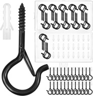 20x HACZYKI ZABEZPIECZAJĄCE Z WKRĘTAMI HAKI MONTAŻOWE DO ZAWIESZANIA 18KG