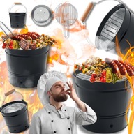 GRILL OGRODOWY TURYSTYCZNY SKŁADANY PRZENOŚNY PIKNIKOWY WĘGLOWY WIADERKO