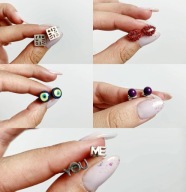 Zestaw 7 par oryginalnych kolczyków – mix wzorów, kolorów i stylów