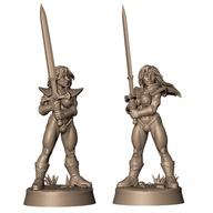 Barbarian Sword Maiden Mistrzyni Miecza Barbarzyńca ver2 Pinup RPG Druk 3D