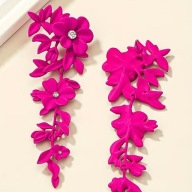 KOLCZYKI FRĘDZLAMI BOHO chic duże cyrkonia stal nierdzewna ORIENTALNE