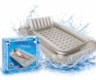 MATERAC BASENOWY XL 205x140x25 DMUCHANY DO PŁYWANIA OPALANIA UCHWYT KUBEK