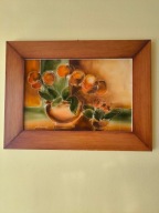 Piękny obraz malowany na szkle (2775)