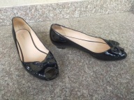 HOBBS nr 40 wygodne i eleganckie czarne czółenka skóra