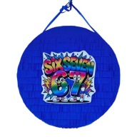 Piniata 67 SIX SEVEN. Zestaw z kijem ikonfetti.