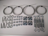 Zestaw montażowy do żagli żagla poczwórny linka x4