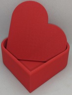 Czerwone pudełeczko w kształcie serca mini organizer