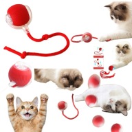 ZABAWKA INTERAKTYWNA DLA KOTA PILKA UCIEKAJACA RUCHOMA PILECZKA DO ZABAWY