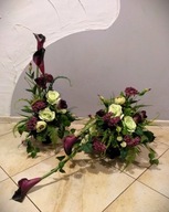 STROIK na grób kompozycja wiązanka na płytę nagrobną+BUKIET