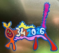 Naklejka Dzierdziel winylowa, 100% na WOŚP ręcznie wycinana unikat nr. 3108