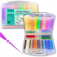 MARKERY AKRYLOWE 36 SZTUK ZESTAW MARKERÓW AKRYLOWYCH WODOODPORNE ORYGINALNE