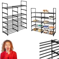 STOJAK NA BUTY I OBUWIE REGAŁ PÓŁKA WYSOKA DUŻA MODUŁOWA CZARNA GOCKOWIAK