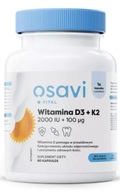 Osavi Witamina D3 2000IU + K2 100mcg - 60 softgels