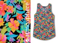 ATMOSPHERE * BLUZKA print KWIATY neon * XS * j.nowa