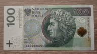 100 zł 2012 seria AA stan 1 (UNC)