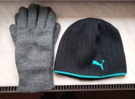 Czapka zimowa męska uniwersalna + rękawiczki wysokiej jakości