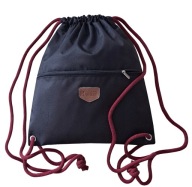 Worek plecak HABILE design bag czarny sznur bordowy